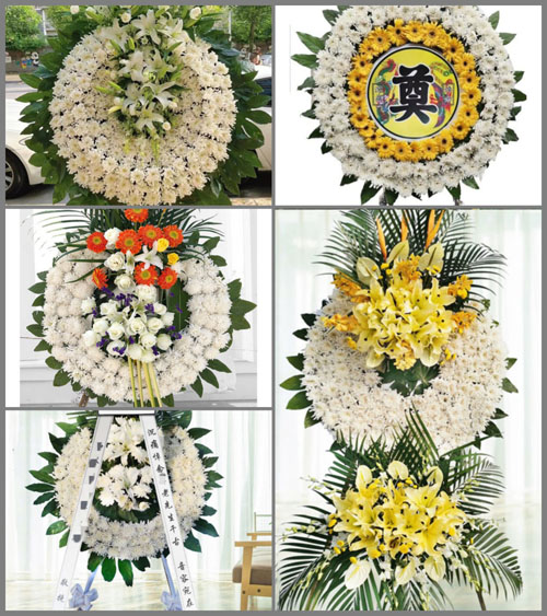 四川成都邛崃市夹关镇村花圈速递
